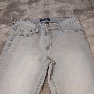 Aeropostle Light Gray Jeans Low Rise Baggy Size 10 Reg